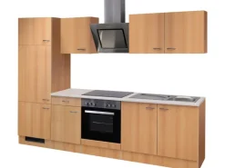 Sale Flex-Well Classic Küchenzeile Nano 270 cm Buche Nachbildung
