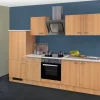 Flex-Well Classic Küchenzeile Nano 270 cm Buche Nachbildung< Kochfelder