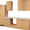 Outlet Flex-Well Classic Küchenzeile Nano 270 cm ohne E-Geräte Buche Nachbildung