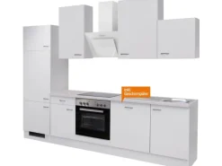 Flex-Well Classic Küchenzeile Wito 280 cm Weiß< Kochfelder|Kühlschränke