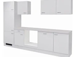 Flex-Well Classic Küchenzeile Wito 280 cm ohne E-Geräte Weiß< Einbauküchen|Küchenschränke