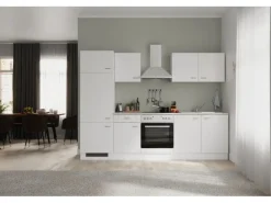 Flex-Well Classic Einbauküchen|Kochfelder<Küchenzeile Wito 270 cm Weiß