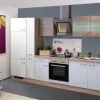Flex-Well Classic Küchenzeile Florida 300 cm Sonoma Eiche-Weiß-Sonoma Eiche< Herde|Kochfelder