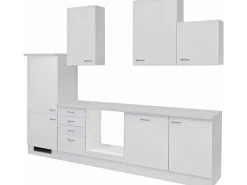 Clearance Flex-Well Classic Küchenzeile Wito 280 cm ohne E-Geräte Weiß