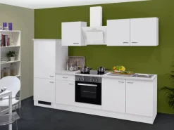 Flex-Well Classic Küchenzeile Wito 270 cm Weiß< Herde|Kühlschränke