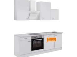 Flex-Well Classic Küchenzeile Wito 220 cm Weiß< Herde