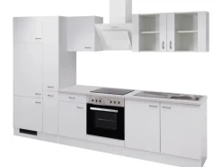Flex-Well Classic Single-Küchen|Kühlschränke<Küchenzeile Wito 300 cm Weiß