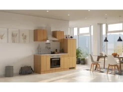 Sale Flex-Well Classic Küchenzeile Nano 220 cm Buche