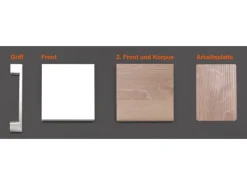 Online Flex-Well Classic Musterpaket Küchenzeile Florida Weiß Sonoma Eiche (teilw. NB)