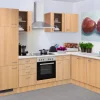 Flex-Well Classic Winkelküche Nano 280 cm Buche Nachbildung< Winkelküchen|Kühlschränke
