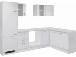 Flex-Well Classic Winkelküche Wito 280 cm ohne E-Geräte Weiß< Winkelküchen