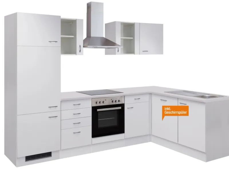 Flex-Well Classic Winkelküchen|Kühlschränke<Winkelküche Wito 280 cm Weiß