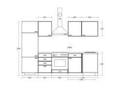 Flex-Well Classic Winkelküchen|Kühlschränke<Winkelküche Wito 280 cm Weiß