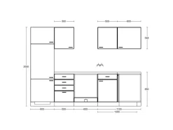 Flex-Well Classic Winkelküchen<Winkelküche Florida 280 cm ohne E-Geräte Sonoma Eiche-Weiß