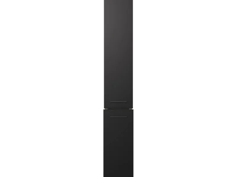 Flex-Well Exclusiv Apotheker-Hochschrank Capri 30 cm Schwarz Matt-Endgrain Oak< Küchenschränke