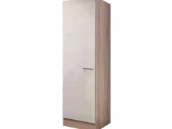 Flex-Well Exclusiv Küchenschränke<Geschirrschrank Orlando 50cm Kaschmir Glanz-Sonoma Eiche
