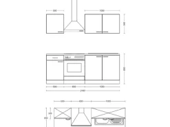 Flex-Well Exclusiv Küche 1601-036 Cara 210 cm Schilfgrün matt - Artisan Eiche< Winkelküchen|Einbauküchen