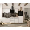 Flex-Well Exclusiv Küche 2327-019 Julia 280 cm Weiß matt-Cosmopolitan Eiche< Landhausküchen|Kühlschränke
