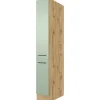 Hot Flex-Well Exclusiv Küchenapothekerhochschrank Cara 30cm Schilfgrün-Artisan Eiche