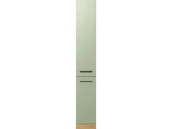 Hot Flex-Well Exclusiv Küchenapothekerhochschrank Cara 30cm Schilfgrün-Artisan Eiche