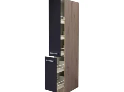 Flex-Well Exclusiv Küchen-Apothekerhochschrank Lara 30cm Anthra.-San Remo Eiche< Küchenschränke
