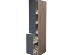 Discount Flex-Well Exclusiv Küchen-Apothekerhochschrank Morena 30 cm Basaltgr. - San Remo