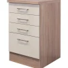Flex-Well Exclusiv Küchenschränke<Küchen-Auszugschrank Orlando 50cm Kaschmir Glanz-Sonoma Eiche