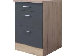 Discount Flex-Well Exclusiv Küchen-Auszugsunterschrank Morena 60cm Basaltgrau  - San Remo