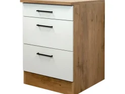 Outlet Flex-Well Exclusiv Küchen-Auszugsunterschrank Vintea 60cm Magnolie-Lancelot Oak
