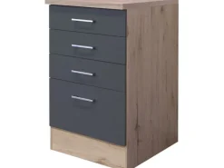 Flex-Well Exclusiv Küchen-Auszugschrank Morena 50cm Basaltgr.-San Remo< Pantryküchen|Einbauküchen