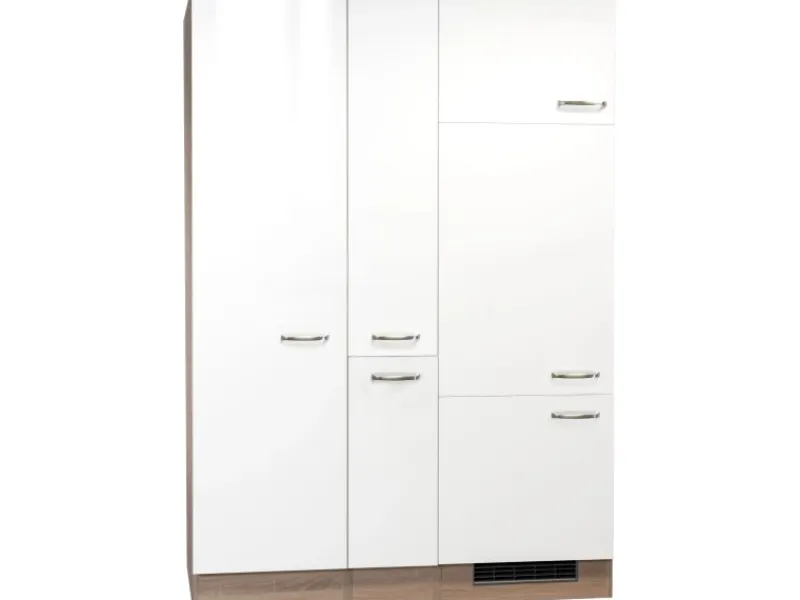 Discount Flex-Well Exclusiv Küchenerweiterung Valero 140 cm Hochglanz Weiß