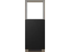 Flex-Well Exclusiv Küchenschränke<Küchen-Geräteumbauschr. Capri 60cm Schwarz Matt-Endgrain Oak