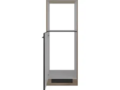 Flex-Well Exclusiv Küchenschränke<Küchen-Geräteumbauschr. Capri 60cm Schwarz Matt-Endgrain Oak