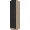 Flex-Well Exclusiv Küchenschränke<Küchen-Geschirrschrank Capri 50 cm Schwarz Matt-Endgrain Oak