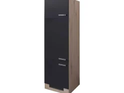 Flex-Well Exclusiv Kühlschränke<Küchen-Geräteumbauschrank Lara 60 cm -San Remo Eiche