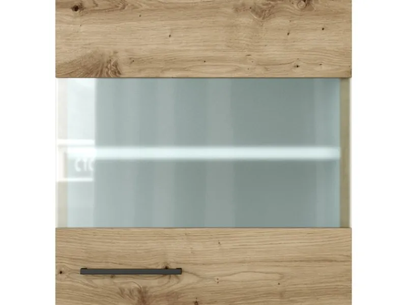 Online Flex-Well Exclusiv Küchen-Glas-Oberschrank Cara 50cmx55cm Artisan Eiche