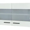 Flex-Well Exclusiv Küchen-Glas-Oberschrank Vintea 100cm Magnolie - Lancelot Oak< Küchenschränke