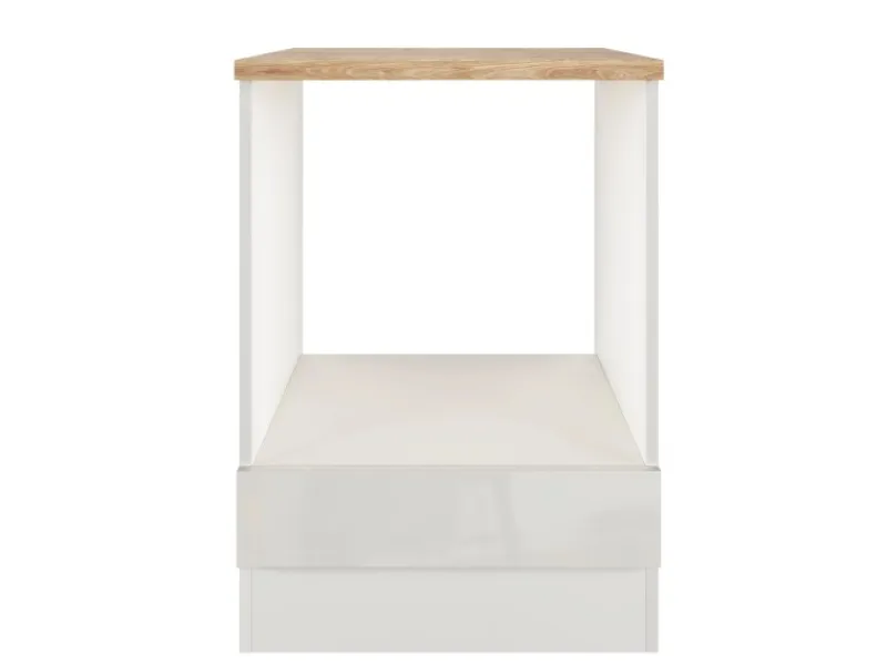 Flex-Well Exclusiv Herde|Küchenschränke<Küchen-Herdumbauschrank Lund 60 cm Lichtgrau glänzend