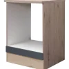 Online Flex-Well Exclusiv Küchen-Herdumbauschrank Morena 60cm Basaltgrau-San Remo Eiche