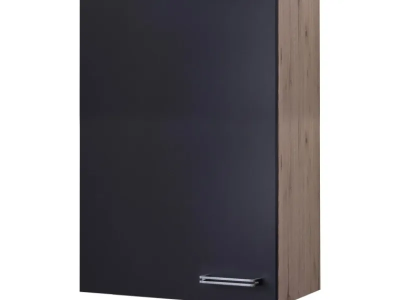 Flex-Well Exclusiv Küchen-Hängeschrank Lara 60x89cm Anthrazit-San Remo Eiche< Küchenschränke