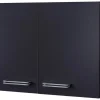 Flex-Well Exclusiv Küchenschränke<Küchen-Hängeschrank Lara 80 cm Anthrazit-San Remo Eiche