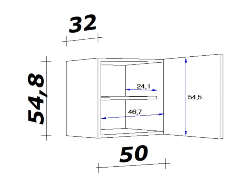New Flex-Well Exclusiv Küchen-Oberschrank Cara 50x 55cm Artisan Eiche Nachbildung