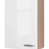 Flex-Well Exclusiv Küchenschränke<Küchen-Oberschrank Valero 60x89cm Hochglanz Weiß-Sonoma Eiche