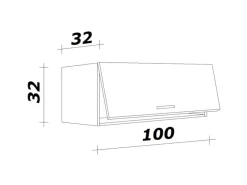 Discount Flex-Well Exclusiv Küchen-Oberschrank Cara 100x32cm Artisan Eiche Nachbildung