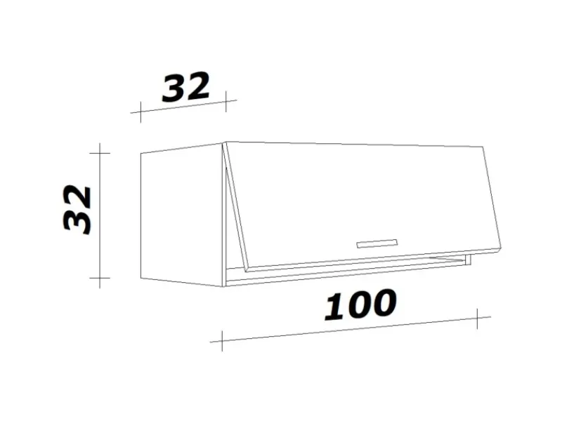 Discount Flex-Well Exclusiv Küchen-Oberschrank Cara 100x32cm Artisan Eiche Nachbildung