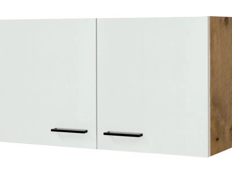 Clearance Flex-Well Exclusiv Küchen-Oberschrank Vintea 100 cm Magnolie matt - Lancelot Oak