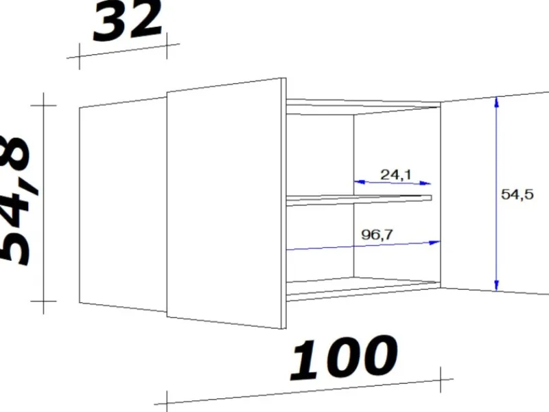 Discount Flex-Well Exclusiv Küchen-Oberschrank Morena 100cm Basaltgrau-San Remo Eiche