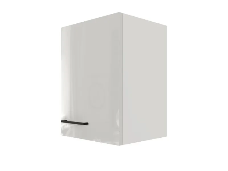 Clearance Flex-Well Exclusiv Küchen-Oberschrank Lund 40x55cm Lichtgrau glänzend-Rauchgrau