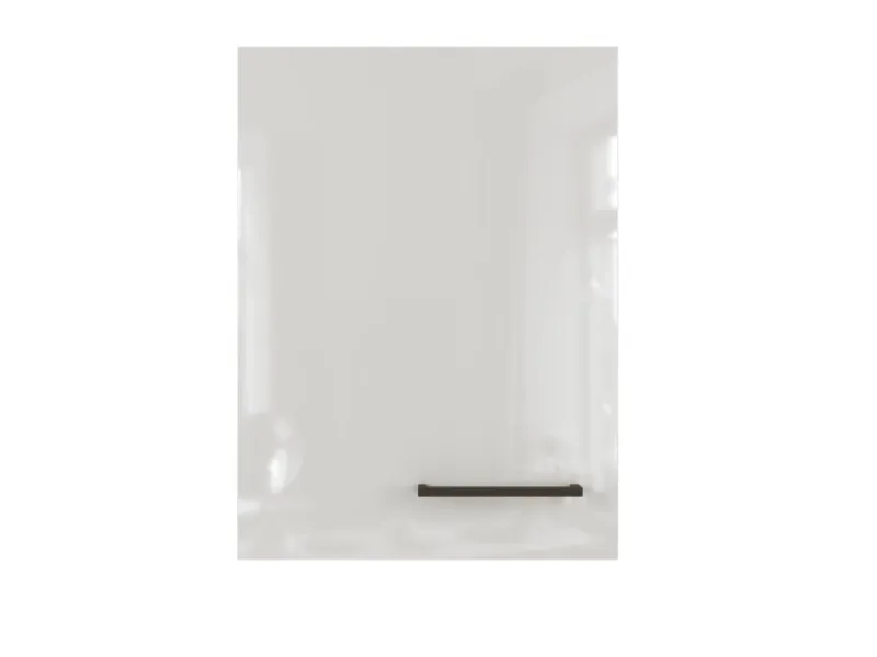 Clearance Flex-Well Exclusiv Küchen-Oberschrank Lund 40x55cm Lichtgrau glänzend-Rauchgrau
