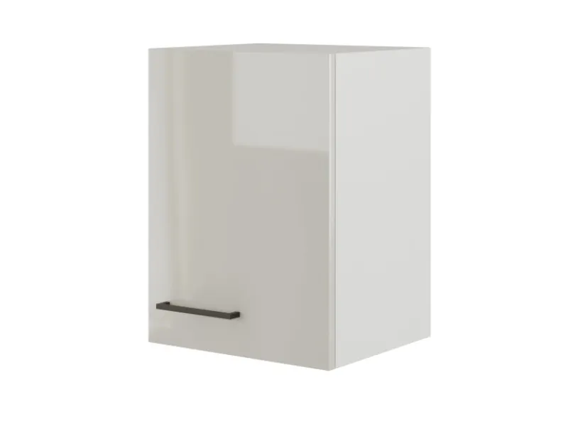 Clearance Flex-Well Exclusiv Küchen-Oberschrank Lund 40x55cm Lichtgrau glänzend-Rauchgrau